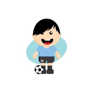 futbol takımı Dünya Şampiyonası. Oyuncu karakter. Vektör çizim