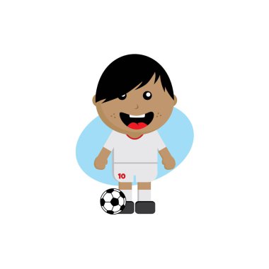 futbol takımı Dünya Şampiyonası. Oyuncu karakter. Vektör çizim