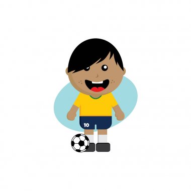 futbol takımı Dünya Şampiyonası. Oyuncu karakter. Vektör çizim