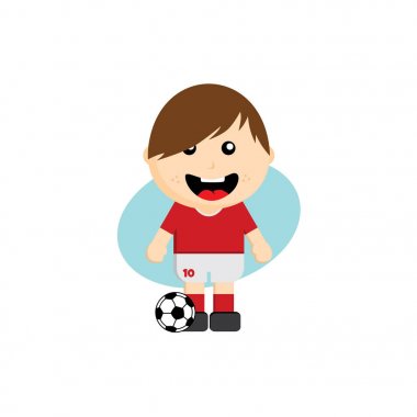 futbol takımı Dünya Şampiyonası. Oyuncu karakter. Vektör çizim