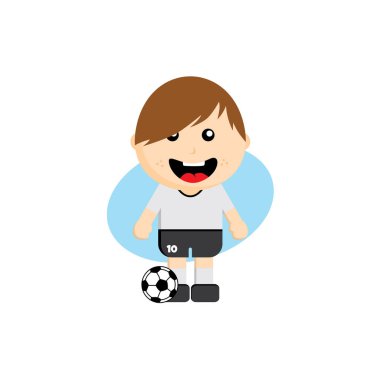 futbol takımı Dünya Şampiyonası. Oyuncu karakter. Vektör çizim