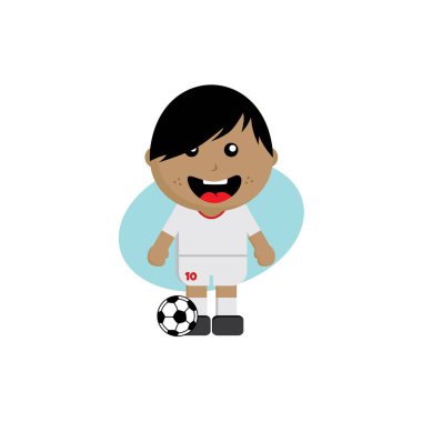 futbol takımı Dünya Şampiyonası. Oyuncu karakter. Vektör çizim