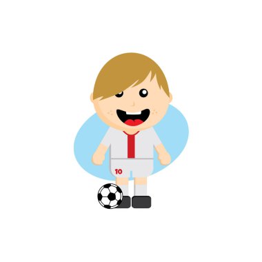 futbol takımı Dünya Şampiyonası. Oyuncu karakter. Vektör çizim