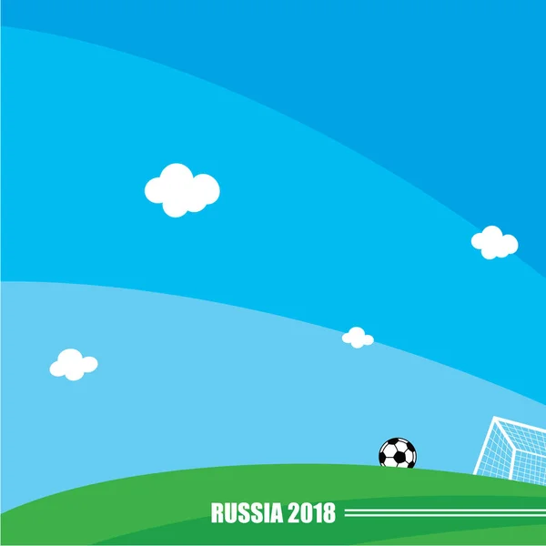 Шаблон Чемпионата Мира Футболу 2018 России Векторная Иллюстрация — стоковый вектор