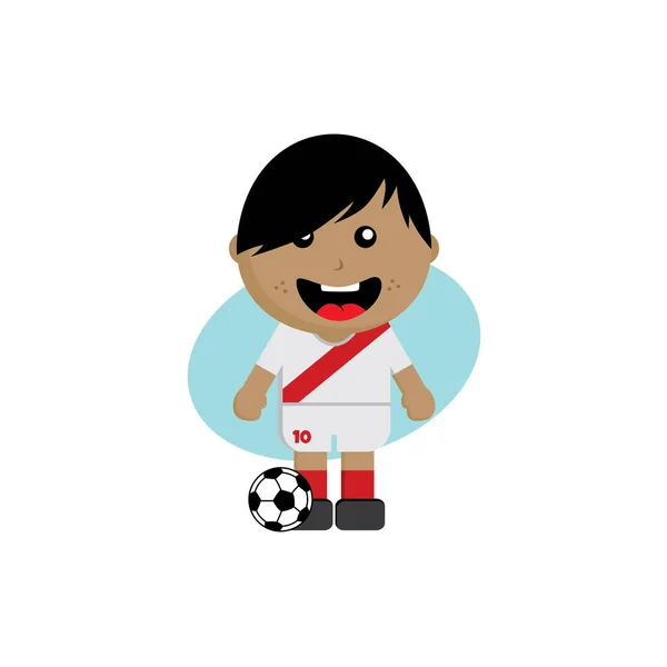 Campeonato Mundial Futebol Personagem Jogador Ilustração Vetorial —  Vetores de Stock