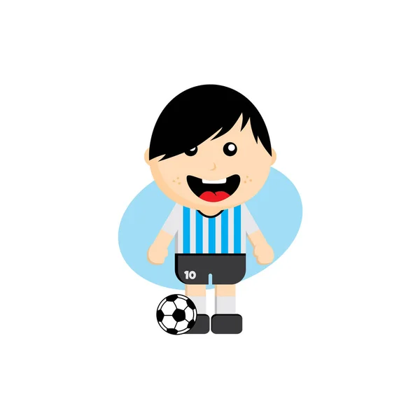 Ομάδα Παγκόσμιο Πρωτάθλημα Ποδοσφαίρου Χαρακτήρα Του Παίκτη Εικονογράφηση Διάνυσμα — Διανυσματικό Αρχείο