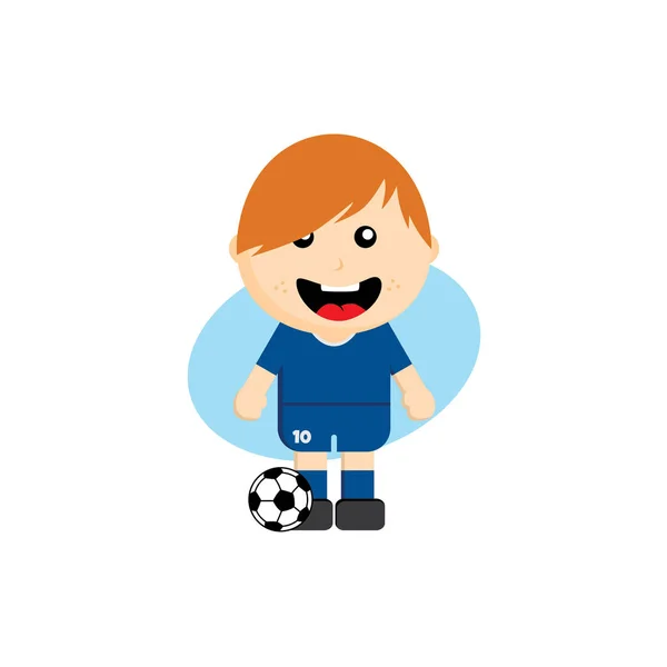 Soccer Team World Championship Player Character Vector Illustration — Stock Vector