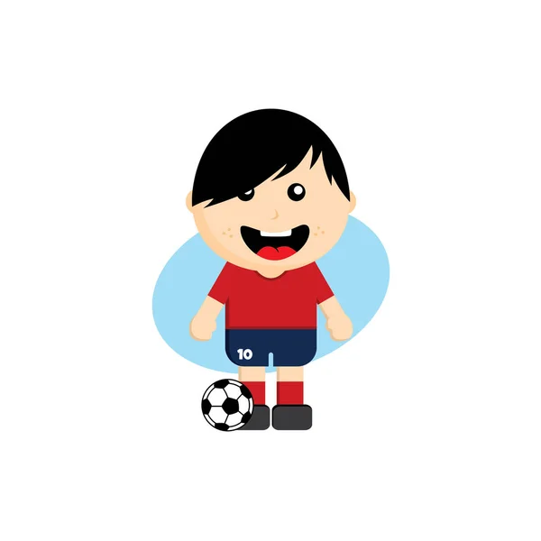 Campeonato Mundial Futebol Personagem Jogador Ilustração Vetorial — Vetor de Stock