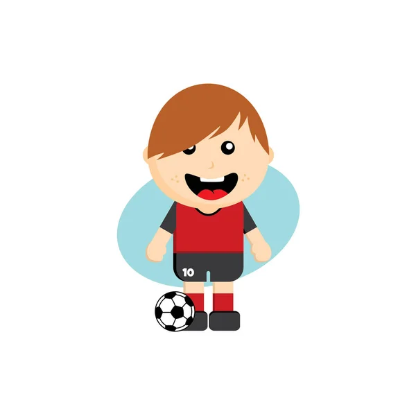 Soccer Team World Championship Player Character Vector Illustration — Stock Vector