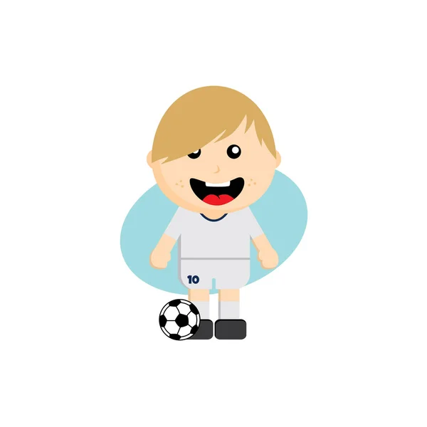 Championnat Monde Par Équipe Football Personnage Joueur Illustration Vectorielle — Image vectorielle