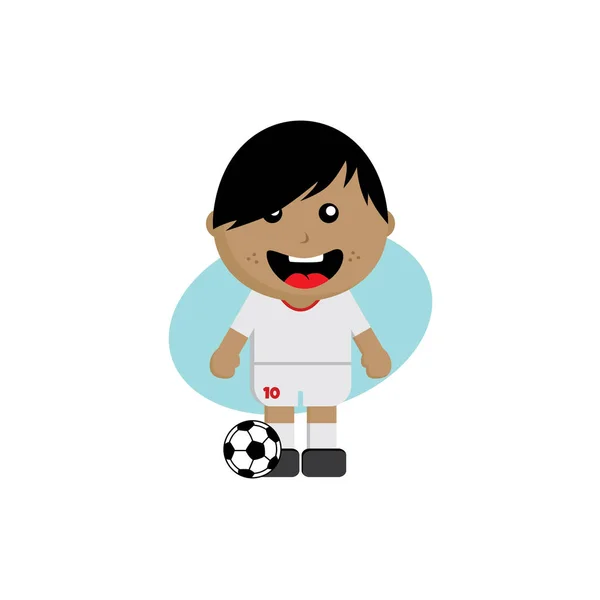 Campeonato Mundial Futebol Personagem Jogador Ilustração Vetorial — Vetor de Stock