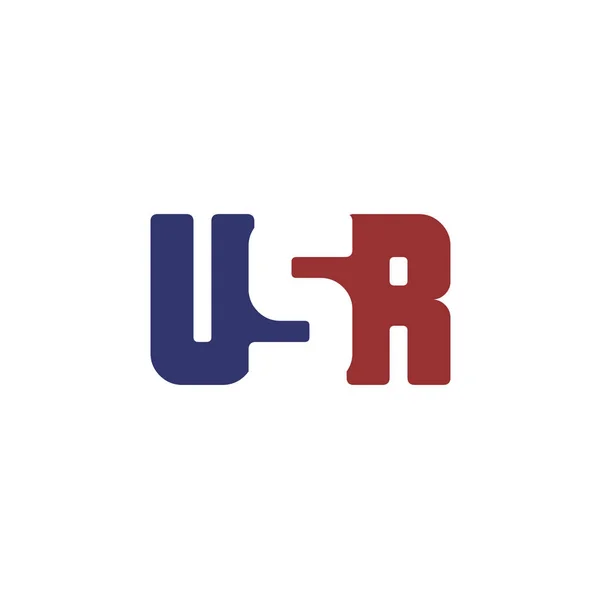 Alfabet Letters Usr Logo Geïsoleerd Wit Vectorillustratie — Stockvector