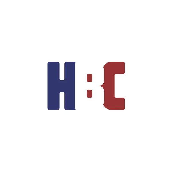 Logo Hbc Litery Alfabetu Białym Tle Ilustracja Wektorowa — Wektor stockowy
