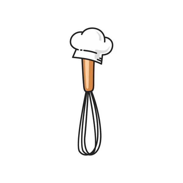 Icône Outil Cuisine Fouet Simple Sur Fond Blanc Illustration Vectorielle — Image vectorielle