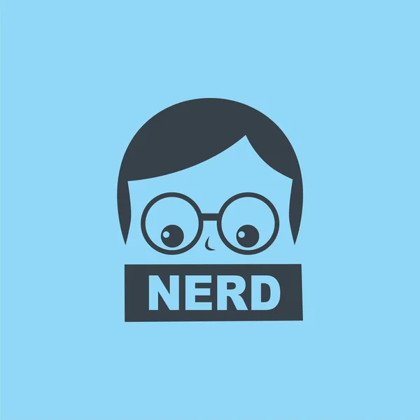 Nerd Logo 简单的矢量说明 — 图库矢量图片