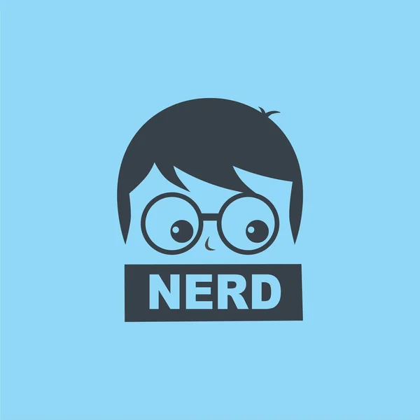 Nerd Logo 简单的矢量说明 — 图库矢量图片