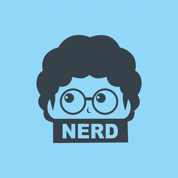 Nerd Logo 简单的矢量说明 — 图库矢量图片