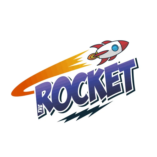 Simple Icon Space Rocket Vector Illustration — Stock Vector