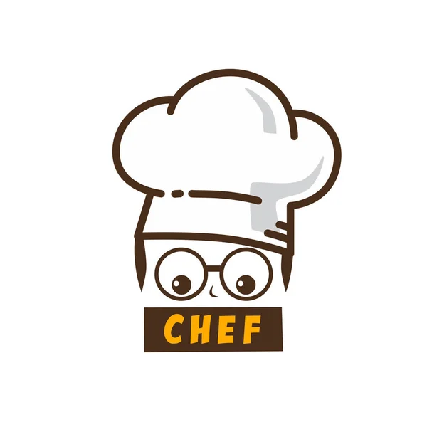 Master Chef Arte Logo Aislado Sobre Fondo Blanco — Archivo Imágenes Vectoriales