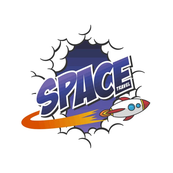 Icono Simple Cohete Espacial Ilustración Vectorial — Archivo Imágenes Vectoriales