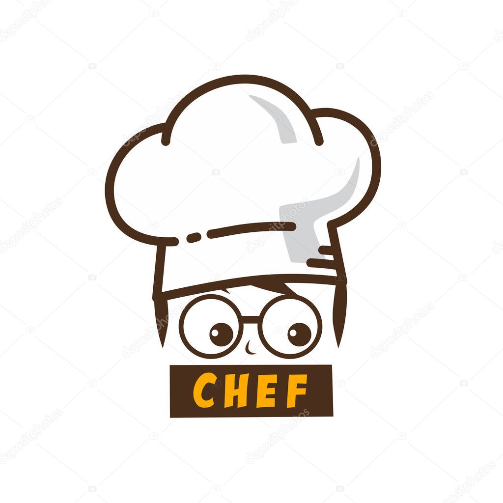 Master chef art logo isolated on white background