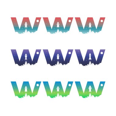 Uçan roketler vektör çizimi