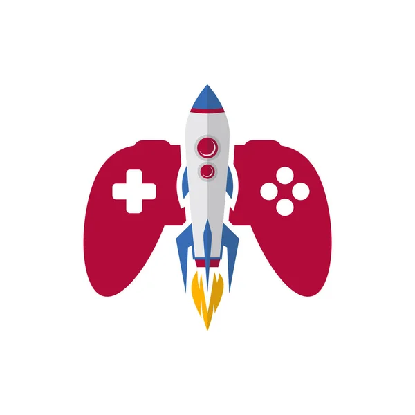 Cosmic Rocket Joystick Vector Illustration — Stock Vector