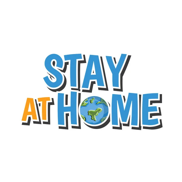 Stay Home Vector Illustration — Stock Vector