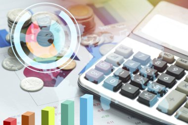 sikke para grafik Finans ile yığın ve background.concept bankacılık büyüme ve iş dünyasında başarı için adım adım yürümek