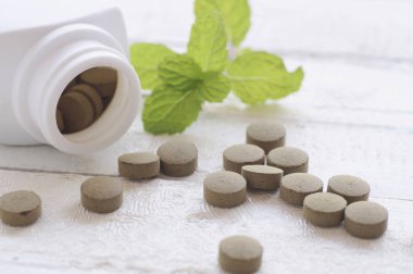 ot hap ahşap masa ve kopya alanı Üstten Görünüm