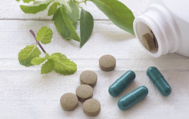 ot hap ahşap masa ve kopya alanı Üstten Görünüm