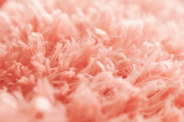柔らかいピンクの綿カーペットや抽象的な背景を閉じる — ストック写真