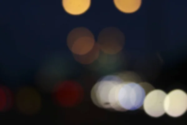 Desfocado Cidade Noite Suave Desfoque Bokeh Fundo Luz Carro Estilo — Fotografia de Stock