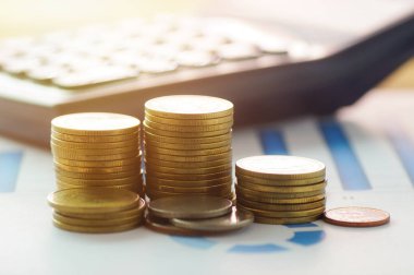 Finans sermaye bankacılık ve muhasebe kavram, para sikke 