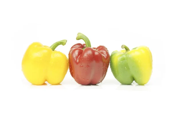 Paprika Sladká Paprika Nebo Kapie Izolovaných Bílém Pozadí — Stock fotografie