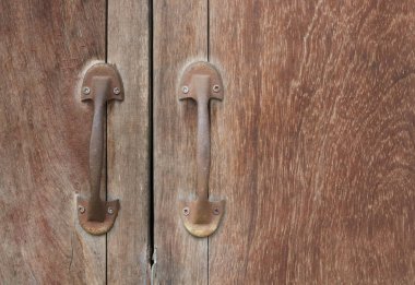 eski ahşap kapı veya pencere grunge kulplu