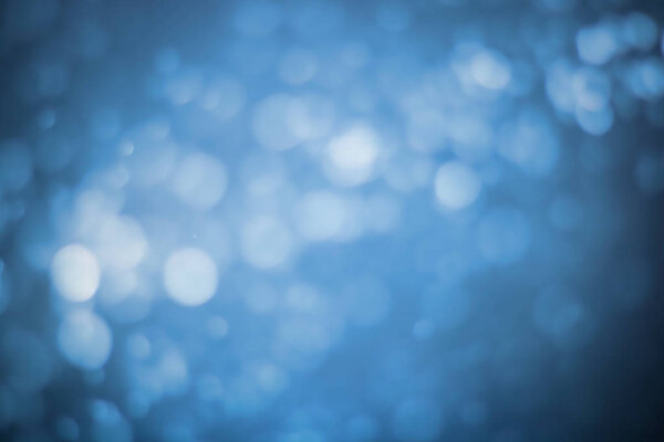 Soft blur abtract blue bokeh and Christmas backgroun