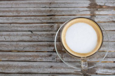 Vintage ahşap masa kahve