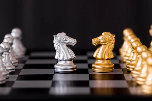 国际象棋与敌人背景 — 图库照片