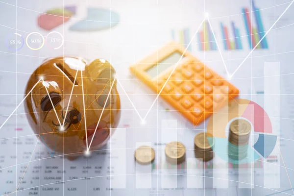 finance and money with capital currency and business graph