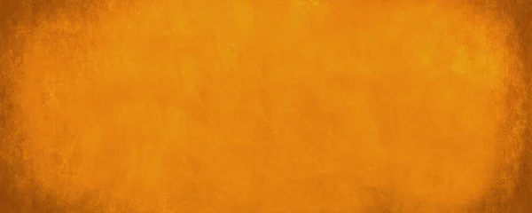Horizontal Yellow Orange Grunge Texture Cement Concrete Wall Banner Blank — Stock Photo, Image