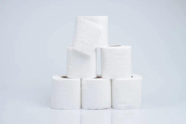 Papier Roll Geïsoleerd Witte Achtergrond — Stockfoto