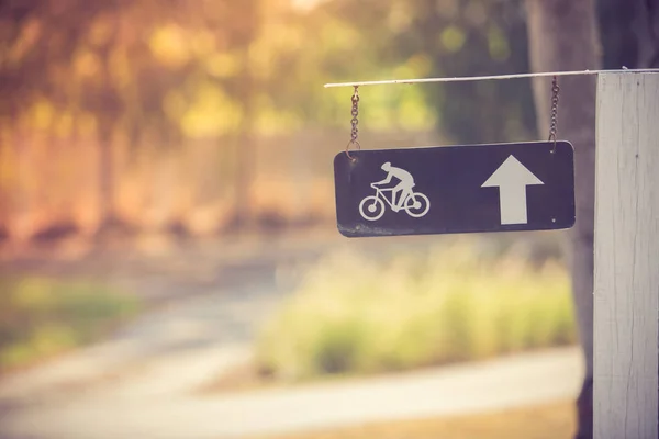 Bicycle sign, Bicycle Lane.Vintage color