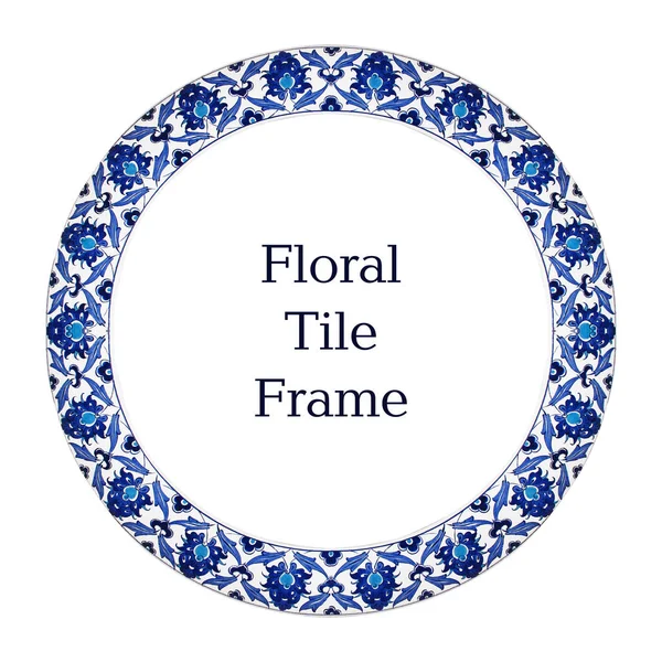 Çiçek kiremit daire kare oryantal tarzda