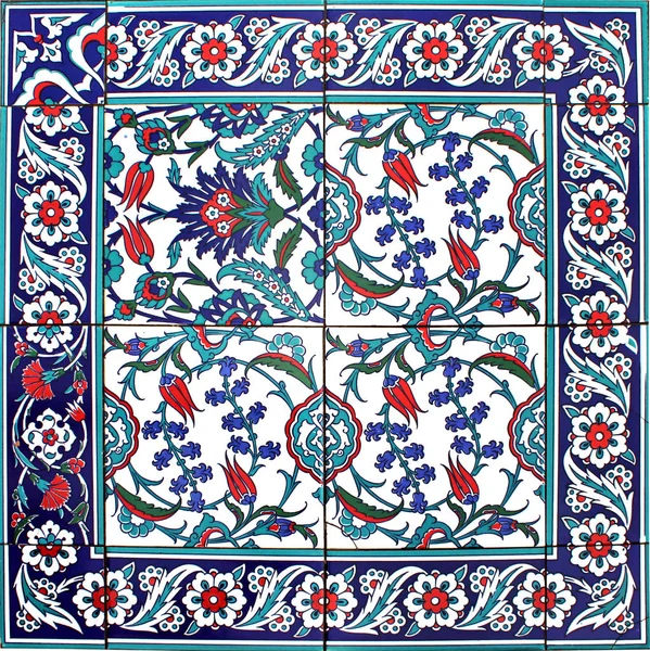 Düzensiz kiremit doku çiçek stil süsleme