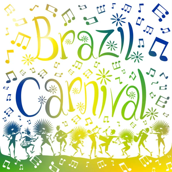 Carnaval do Brasil Poster. — Vetor de Stock