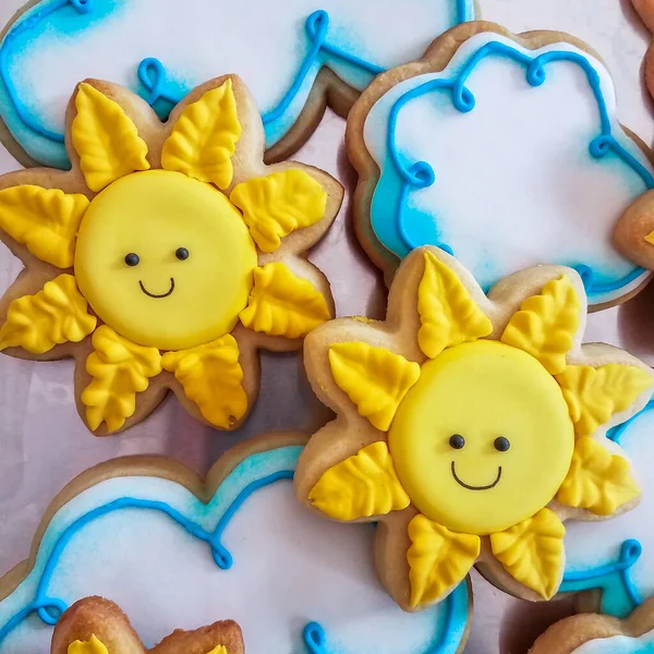 You are my sunshine decorated sugar cookies with royal icing