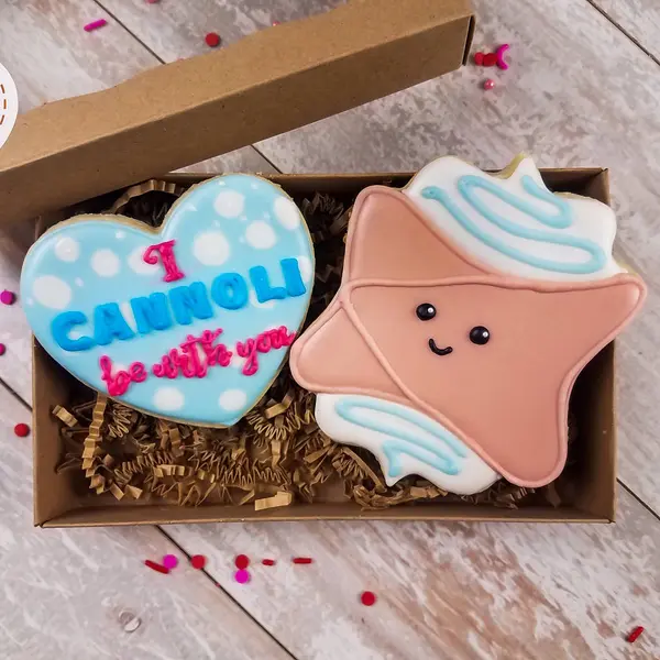 I Cannoli Be With You Cookie sucre dans une boîte cadeau — Photo