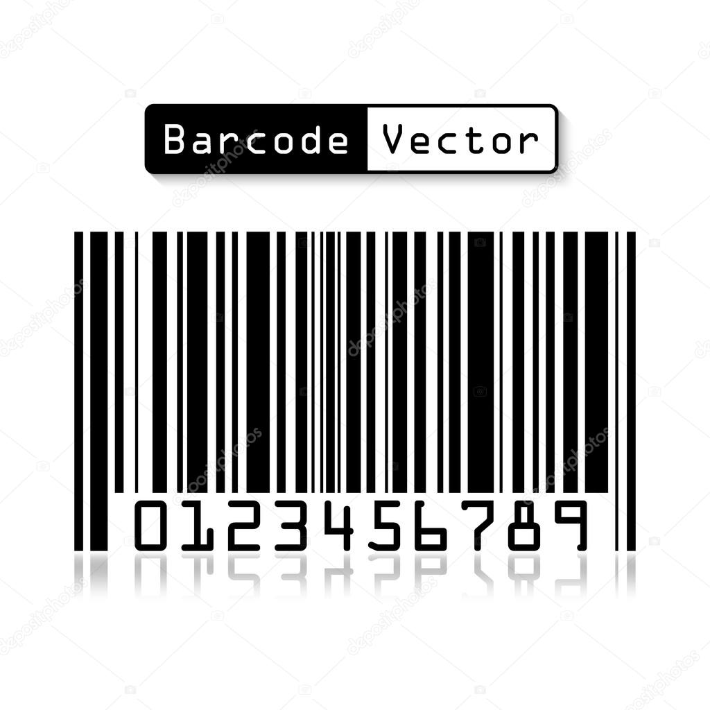 Bar code vector on white background .