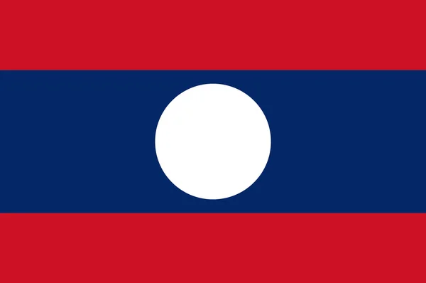 Официальный векторный флаг Лаоса. Лаосская Народно-Демократическая Республика — стоковый вектор
